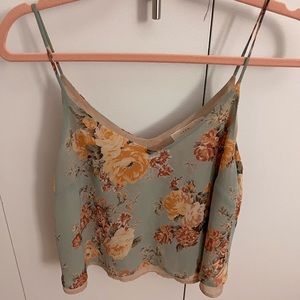 Lush Nordstrom flowery crop tank top